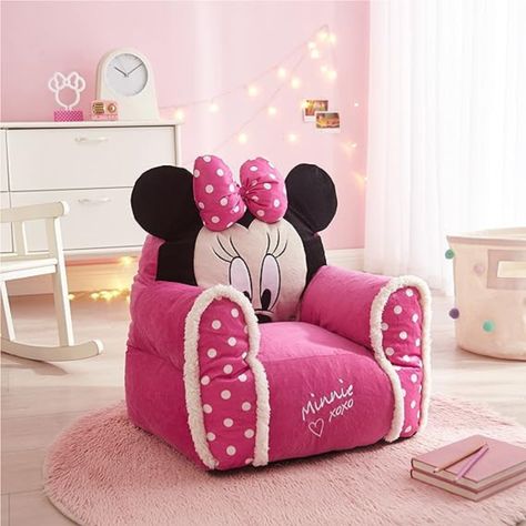 Original Minnie Mouse, Toddler Bean Bag, Minnie Mouse Bedroom, Leather Bean Bag Chair, Kids Couch, Foam Sofa, Toddler Girl Room, Bag Chairs, Toddler Chair