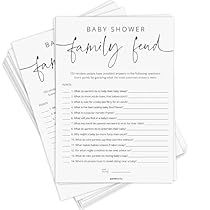 Baby Shower Family Feud, Family Feud Game, Activities For Boys, Fun Baby Shower Games, Fun Baby, Neutral Minimalist, Family Feud, Game Cards, Activity Games