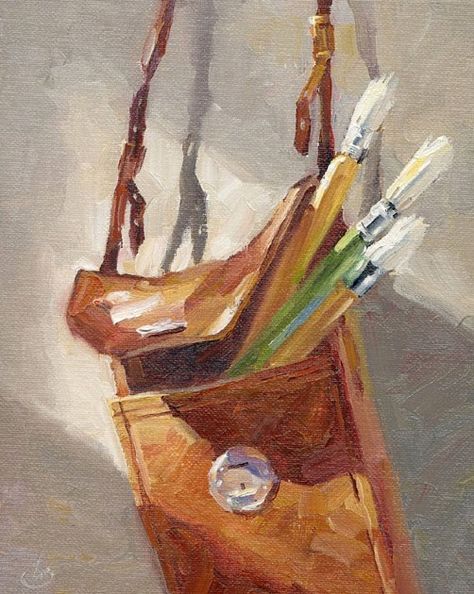 TOM BROWN FINE ART: ANTIQUE KODAK CAMERA CASE DAILY PAINTING BY TOM BROWN Tom Brown, Kodak Camera, Kodak Moment, Image Painting, Daily Painting, Art Antique, Gift For A Friend, Camera Case, Still Life Painting