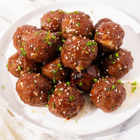 Beef Bulgogi Meatballs, Meatballs Dishes, Bulgogi Meatballs, Easy Beef Bulgogi, Korean Meatballs, Meatball Bowls, Bulgogi Marinade, Korean Beef Bulgogi, Korean Glass Noodles