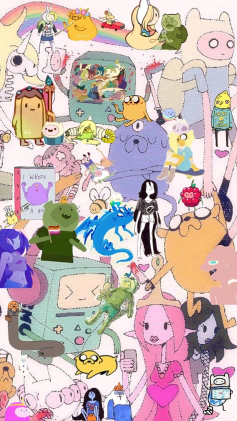 Adventure Time Collage, Adventure Time Style, Adveture Time, Groups Poster, Adventure Time Wallpaper, Whatsapp Wallpaper Cute, Adventure Time Finn, Organizing Time, Adventure Time Art