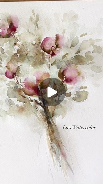 Luz María Westphal on Instagram: "Full video and tutorial English and Spanish! 🥰  https://www.patreon.com/LuzWatercolor  #watercolor, #watercolorpainting, #watercolorart, #watercolorpaintingtutorial, #watercolorinspiration, #watercolorlove, #watercolorillustration, #watercolorartist, #watercolorvibes #looseflowers #abstractflowers #abstractart #abstractwatercolor #loosefloral #looseflowers #watercolorprocess  #abstractpainting #tutorialwatercolor" Loose Watercolor Flowers Tutorial, Loose Watercolor Flowers, Watercolor Instruction, Watercolor Spring, Watercolor Flowers Tutorial, Loose Watercolor, Watercolor Flower Art, Watercolor Paintings Tutorials, Watercolor Flowers Paintings