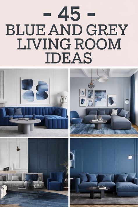 Looking for stylish solutions for your living room? Blue and grey living room ideas offer endless possibilities for creating a sophisticated and welcoming space. Explore 45 stunning ideas that showcase the versatility of this color scheme. Discover how to incorporate various shades, textures, and accents to transform your living room into a sanctuary of style and comfort. Blue Color Palette Living Room, Living Room Blue Walls, Gray And Blue Living Room, Blue And Gray Living Room, Blue And Grey Living Room, Grey Patterned Curtains, Blue And Cream Bedroom, Blue Grey Living Room, Grey Living Room Ideas