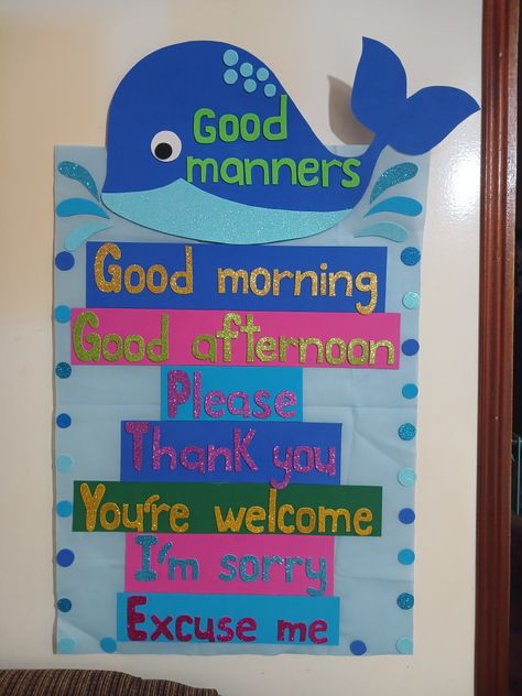 Good Manners Chart, Manners Chart, Classroom Charts, Chart Ideas, Science Projects For Kids, Good Manners, Please And Thank You, School Board, Good Afternoon