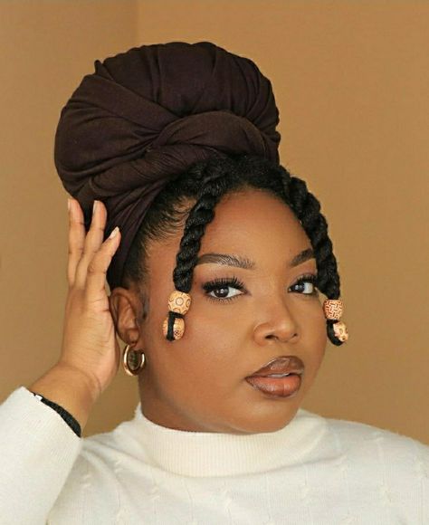 Styling Locs, Headwrap Styles, Headwrap Hairstyles, Satin Bonnets, Protective Hair, Hair Wrap Scarf, Hair Scarf Styles, Beautiful Natural Hair, What Can I Say