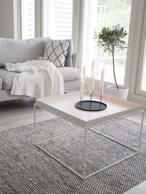 Nordic livingroom. Eno multicandle pin on the Hay Tray table Nordic Livingroom, Hay Tray Table, Hay Tray, Tray Table, Room Designs, Living Room Table, Living Rooms, Living Room Designs, Rugs In Living Room