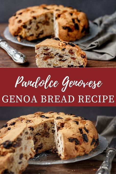 Pandolce Genovese: The Traditional Genoa Christmas Cake Genoa Cake, Italian Christmas Cake, Christmas Cake Recipe, Italian Recipes Dessert, Italian Christmas, Traditional Cakes, Sweet Wine, Italian Recipes Authentic, Homemade Italian