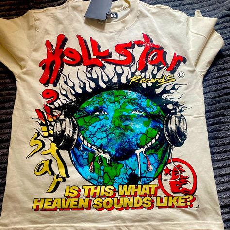 Hell Star Shirt Hell Star Shirt, Hell Star, Men Cream, Star Shirt, Street Wear, Man Shop, Cream, Stars, Red