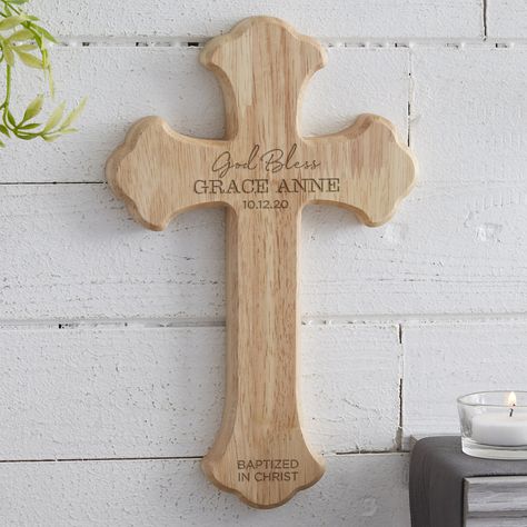 Commemorative Gifts, Diy Crosses, Wood Card Box, Family Blessings, Christian Crosses, Cross Ideas, Christening Gifts For Boys, Personalization Mall, At The Cross