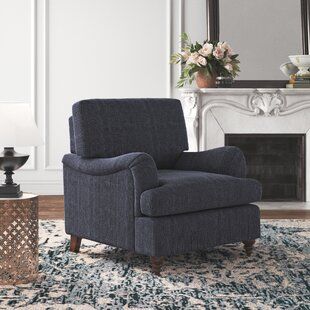 Wide Armchair, Kelly Clarkson Home, Blue Armchair, Upholstered Armchair, Sofa Colors, Living Room Furniture Chairs, Velvet Armchair, Upholstered Ottoman, Swivel Armchair