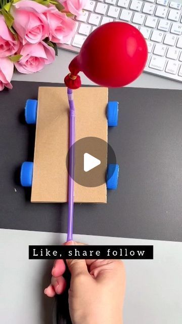 Race Car Craft, Craft Ideas Paper, Balloon Cars, Paper Craft Ideas, Car Craft, Very Interesting, Racing Cars, Try It, Kids And Parenting