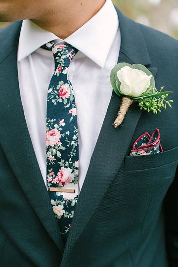 Mens Floral Wedding Attire, Floral Tie Wedding, Black Tie Optional Wedding, Mens Floral Tie, Floral Ties, Groom Party, Make A Tie, Floral Necktie, Groom Ties