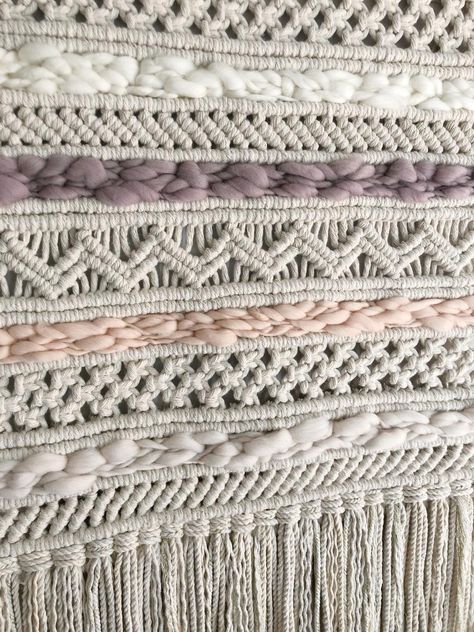 Macraweave Macrame Wall Hanging Reday to post Large | Etsy Macrame Backdrop, Weaving Wall Hanging, Macrame Wall Hanging Patterns, Large Macrame, Wall Hanging Diy, Macrame Wall Art, Macrame Ideas, Gold Flecks, Weaving Projects