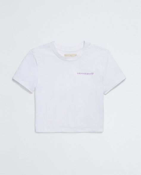 Jennie For Calvin Klein, Calvin Klein Shirt, Clavin Klein, Comfortable Outfit, Calvin Klein Woman, Baby Tee, Comfortable Outfits, Women's Tops, Infant Tees