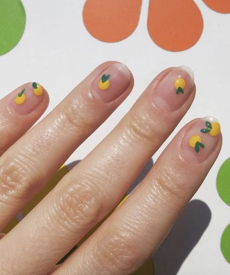 Lemon Nails, Fresh Nail, Confetti Nails, Watermelon Nails, Milky Nails, Nagellack Trends, Minimal Nails, Acrylic Coffin, Nail Tattoo