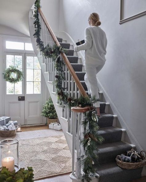 Mini Christmas Decorations, White Berries, Christmas Wreaths & Garlands, Flat Apartment, Faux Greenery, Tree Garland, White Company, Fir Tree, The White Company