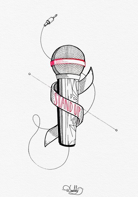 designed by #dushky / #art #illustration #graphics #tattoo #design #drawing #lineart #linear #deconstructed #geometric #microphone #standup #comedy #comedian Microphone Illustration Graphics, Mic Tattoo Design, Microphone Tattoo Design, Microphone Sketch, Microphone Art, Mic Tattoo, Microphone Illustration, Microphone Drawing, Microphone Tattoo