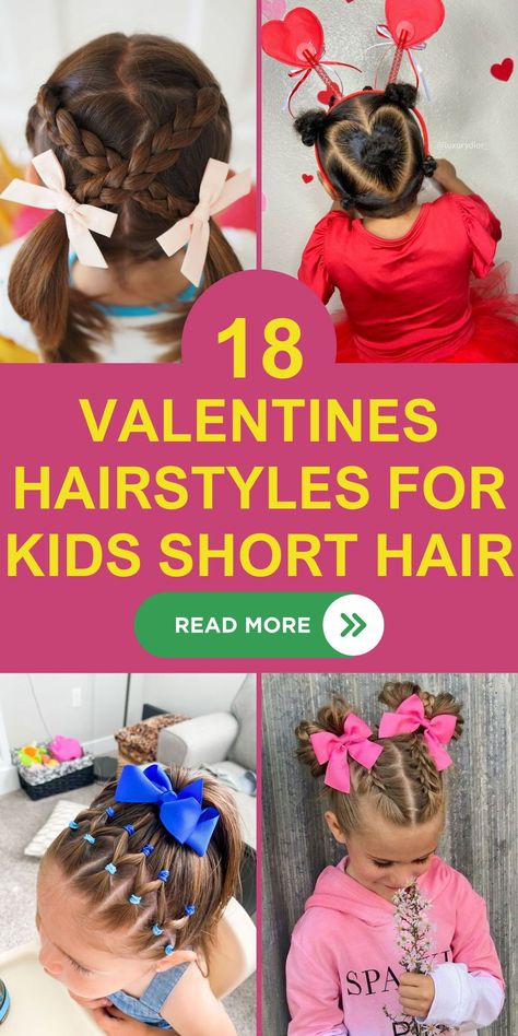 Make this Valentine's Day special with our Valentines hairstyles for kids with short hair. Perfect for school celebrations, these quick and easy styles range from boy braids to simple weaves. Designed for black children with natural hair, these hairstyles add a festive touch while being comfortable and stylish. Valentines Hairstyles For Kids, Hairstyles For Kids Short Hair, Kids Short Hair, Simple Braids, Cornrow Designs, Valentines Hairstyles, Short Hair For Kids, Childrens Hairstyles, Toddler Braids