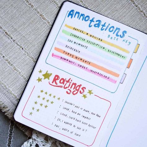 Key Bullet Journal, Annotation Key, Reading Journal Printable, Journal Page Ideas, Book Review Journal, Book Reading Journal, Book Annotation, Dot Journals, Journal Writing Prompts