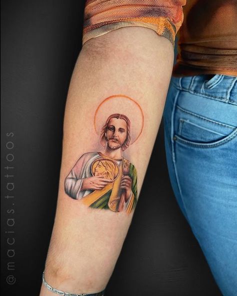 San Judas Tattoo Women, San Judas Tadeo Tattoo On Hand, San Judas Tadeo Tattoo For Women, Small San Judas Tattoo, San Judas Tattoo Design, St. Jude Tattoo, San Judas Tattoo, San Judas Tadeo Tattoo, Pisces Tattoo Designs