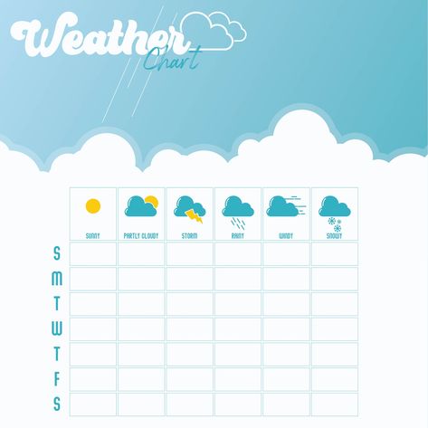 Preschool Weather Chart Printable Weather Chart Printable Free, Weather Chart Printable, Preschool Weather Chart, Weather Graph, Preschool Weather, 2022 Goals, Weather Chart, Daily Weather, Weather Patterns