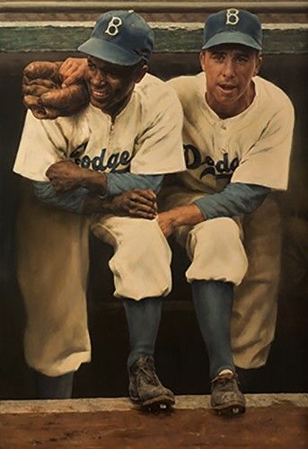 *Edit gallery photos 2* — Ron Stark Studios Baseball Painting, Famous Baseball Players, Baseball Legends, Sports Pics, Brooklyn Dodgers, Baseball Decor, Baseball Stuff, Dodgers Fan, Baseball Posters