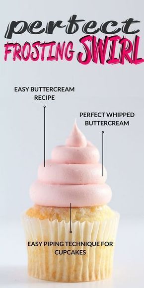 How To Frost A Cupcake For Beginners, Cupcake Decorating Tips Frosting Techniques, Piping Cupcakes For Beginners, Cupcake Frosting Tips, Frost Cupcakes, Cupcake Frosting Recipes, Piping Buttercream, Whipped Buttercream, Easy Frosting