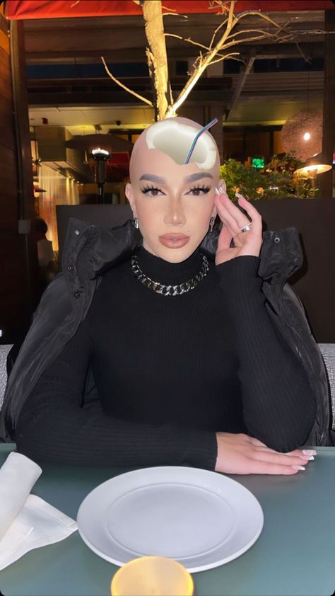 Bald James Charles, Coconut Head, Bald Head, Bald Heads, James Charles, Straw, Coconut, Quick Saves, Instagram