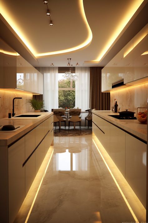 Embrace the epitome of elegance with a cream marble kitchen illuminated by neon lights, radiating high-end and classy vibes Cream Marble Kitchen, Classy Vibes, Cream Marble, Marble Kitchen, Kitchen Marble, Neon Lights, Luxury House, Decoration Design, Neon Lighting