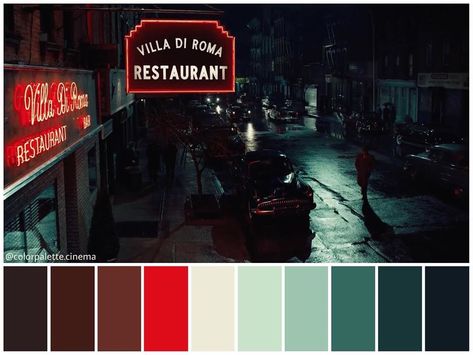 CINEMA PALETTES on Twitter: "The Irishman (2019) dir. by Martin Scorsese… " The Irishman Aesthetic, The Irishman, Movie Color Palette, Cinema Colours, Noir Color, Dark Color Palette, Color Script, Red Colour Palette, Color Film