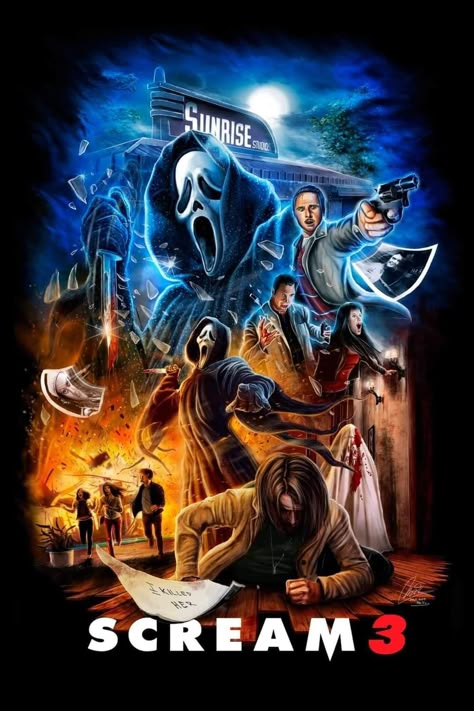 Scream Movie Poster, Classic Horror Movies Posters, Horror Movie Tattoos, Sidney Prescott, What's Your Favorite Scary Movie, Short Horror Stories, Scream Franchise, Scream 3, Horror Movie Icons