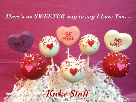 Valentine Cake Pops! Valentines Cake Pops Recipe, Brownie Pops Recipe, Cake Pop Ideas, Heart Cake Pops, Valentine Cake Pop, Valentines Birthday Party, Pop Ideas, Homemade Frosting, Cookie Ball