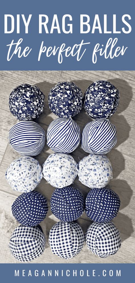 Diy Mummy Bowl Fillers, Things To Put In A Decorative Bowl, Diy Rag Balls, Making Fabric Bowls, Decorative Fillers Ideas, Wood Bowl Filler Ideas, Decorative Balls Diy, Diy Balls Decorations, Decorative Basket Filler Ideas