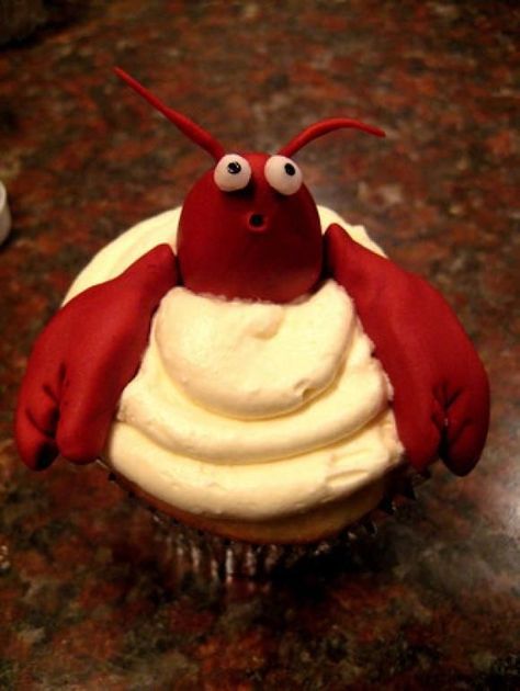 Lobster Cupcakes, Lobster Wedding, Rhode Island Food, Lobster Cake, Lobster Party, Summer Flower Arrangements, Rock Lobster, Vegan Cake Recipes, Crawfish Boil