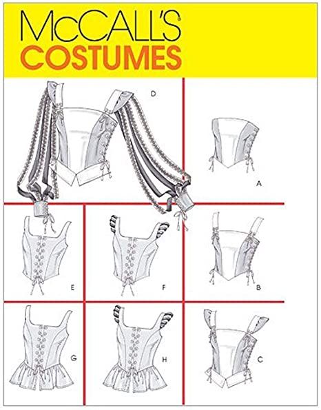 McCall's Patterns M4107 Misses' Renaissance Lined Tops, Size AA (6-8-10-12) : Arts, Crafts & Sewing Pattern Corset, Corset Sewing Pattern, Bodice Pattern, Costume Sewing Patterns, Corset Pattern, Costume Patterns, Mccalls Sewing Patterns, Fantasy Costumes, Mccalls Patterns