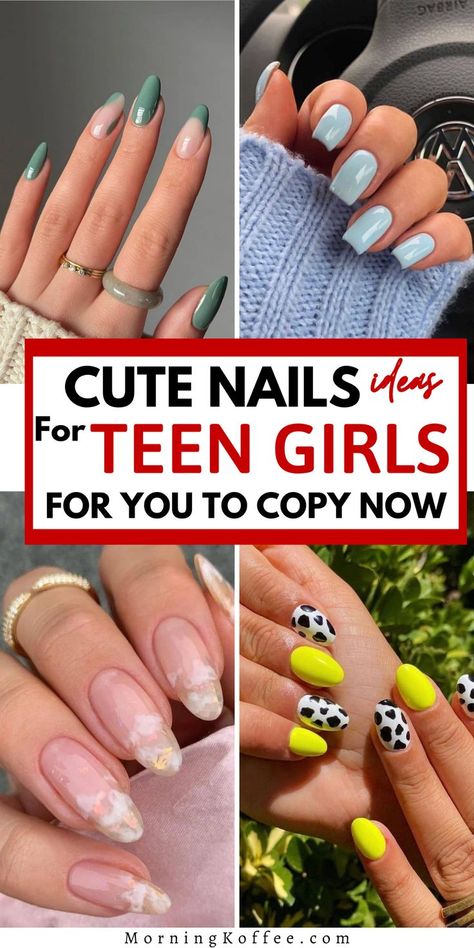 Girls are you looking for cute simple nails? Then you are at the right palace, In this post we gonna show you 25 most adorable teen nails for back to school seaso you will ever meet. Go check out for the full inspo of this cute teen nails. Back To School Nails For Teens Short, Cute Nail Designs For School, Short Nails For Teens, Birthday Summer Nails, Teen Nail Ideas, Back To School Nails For Teens, Nail Designs For School, Nail Designs For Teens