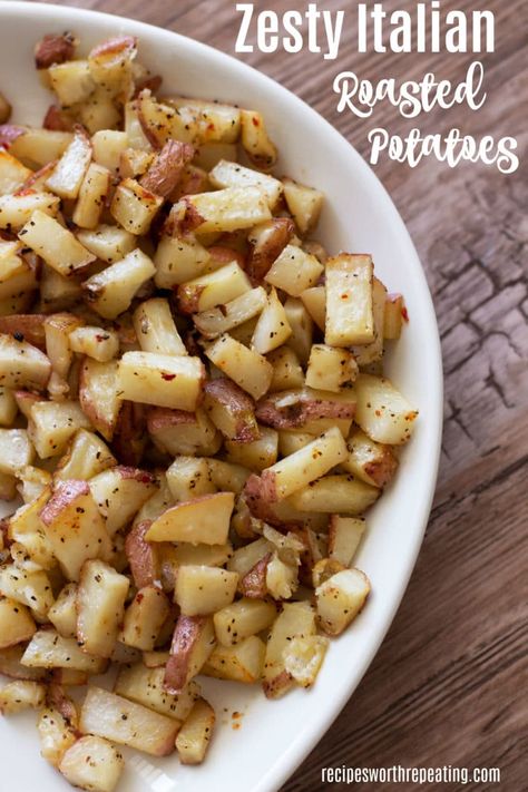 Easy Oven Roasted Potatoes Uses For Italian Dressing, Italian Red Potatoes, Italian Dressing Potatoes, Potatoes With Italian Dressing, Marinated Potatoes, Best Oven Roasted Potatoes, Recipe With Italian Dressing, Italian Roasted Potatoes, Easy Oven Roasted Potatoes