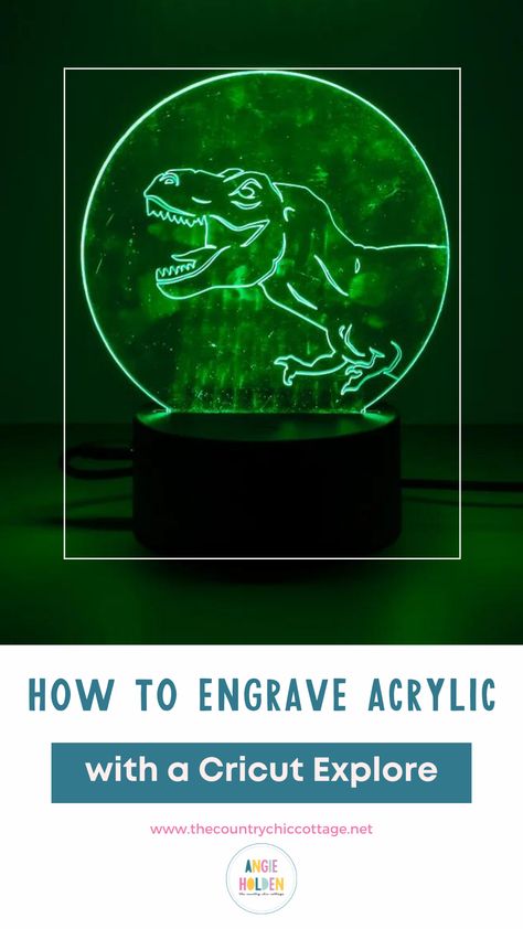 Learn how to engrave acrylic with a Cricut Explore in this easy to follow tutorial! You will love how this nightlight looks! Engraving With Cricut, Cricut Engraving, Cricut Videos, Star Night Light, Engraving Tools, Maker Project, Cricut Explore Air 2, Cricut Explore Air, Create And Craft