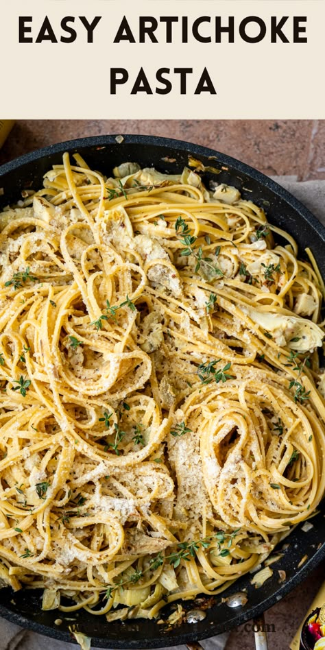 Pasta And Artichoke Hearts, Pasta And Arugula Recipes, Artichoke Noodle Recipes, Artichoke In Oil Recipes, Artichoke Meals Dinners, Pasta With Artichokes And Olives, Spaghetti With Artichoke Hearts, Marinated Artichoke Pasta, Recipes With Jarred Artichokes