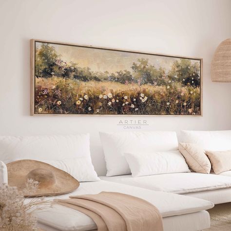 This Giclée Prints item by ArtierCanvas has 122 favorites from Etsy shoppers. Ships from Türkiye. Listed on Aug 4, 2024 Big Painting In Living Room, Large Wall Art Behind Couch, Large Living Room Art, Long Living Room Wall Decor Ideas, Art Over Couch, Wildflowers Field, Framed Landscape Art, Panoramic Landscape, Large Landscape Painting