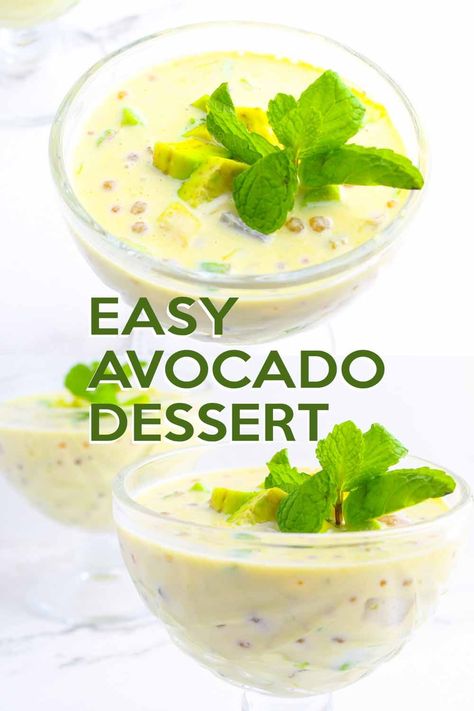 Here's a simple recipe for Avocado Sago Jelly, which makes a delightful and creamy dessert, snack, or sweet treat! Try to satisfy your sweet craving with this easy avocado recipe! Sago Pearls, Avocado Milkshake, Sago Recipes, Avocado Recipes Easy, Milk Jelly, Avocado Recipe, Avocado Dessert, Filipino Dessert, Avocado Health Benefits