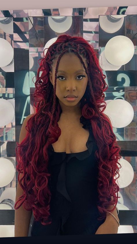 French Curl Braids, Curl Braids, French Curl, Box Braids Hairstyles For Black Women, Braids Hairstyles Pictures, Protective Hairstyle, Cute Box Braids Hairstyles, Quick Braided Hairstyles, Pelo Afro