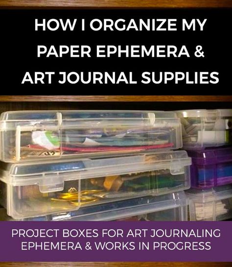 Junk Journal Supplies Organization, How To Organize Junk Journal Supplies, Organizing Junk Journal Supplies, Journaling Supplies Organization, Organize Ephemera, Journal Supplies Organization, Papercraft Storage, Art Journal Supplies, Ephemera Storage