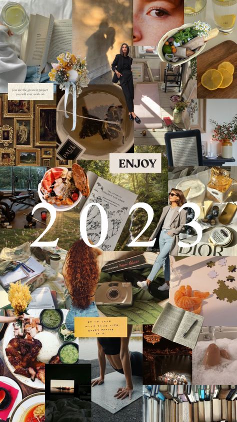 Visionboard Aesthetic 2023, Pictures Vision Board, 2023 Collage, Vision Board 2023, Vision Board Collage, 2023 Goals, Vision Board Images, Money Blocks, Vision Board Wallpaper