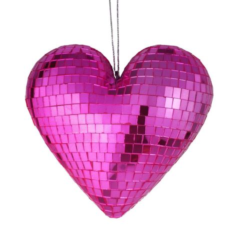 PRICES MAY VARY. 【Disco Ball】 This 4.7'' dazzling iridescent rainbow mirrored disco ball patterned heart hanging disco ball lights up as it spins and dazzles, especially when light or sunlight is gathered on the surface of this heart ball, it will refract various colors of the aperture which is full of disco atmosphere. 【Handmade】This "disco heart ball" is made from high-strength fiberglass tiles and high-density foam. All disco balls are hand-tiled and fabricated with love! These mirror heart b Bola Disco, Disco Heart, Party Mirror, Disco Ball Light, Disco Decorations, 25th Birthday Parties, Home Wedding Decor, Retro Light, Heart Party