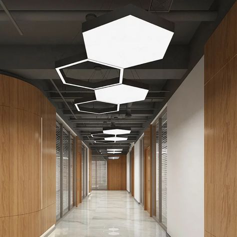 Check out this product on Alibaba App Black white yellow dinning room office classroom modern hanging led industrial style hexagon 2021 pendant light Hexagonal Lights, Plywood Showroom, Showroom Ceiling, Colored Pendant Lights, Ceiling Office, Industrial Style Pendant Lights, Simple Ceiling, Simple Ceiling Design, Prefab Modular Homes