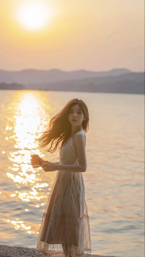 Ethereal Photography, Korean Photoshoot, Beach Photo Inspiration, Debut Photoshoot, Summer Poses, Princess Photo, Beach Pictures Poses, Self Portrait Poses, Beach Photography Poses