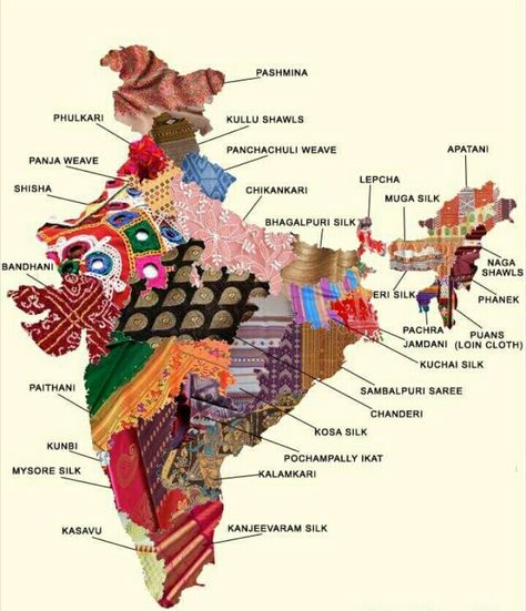 Artistic Maps of Pakistan & India Show the Embroidery Techniques of Their Different Regions | Open Culture Indian Map, Led Zeppelin Concert, Pakistan Map, Map Of India, Chunky Combat Boots, Sambalpuri Saree, Dave Brubeck, Indian Philosophy, India Map