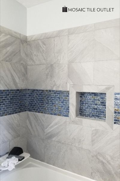 Beautify Your Bathroom | Bathroom redesign, Bathroom remodel shower, Shower remodel Large Shower Tile, Bathroom Tiles Combination, Dark Green Bathrooms, Bathroom Sanitary, Tiles Backsplash, Grey Bathroom Tiles, Shower Tiles, Small Bathroom With Shower, Swimming Pool Tiles