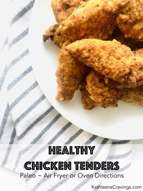 These Healthy Chicken Tenders use almond flour for the breading making them paleo and keto friendly! For extra crispy tenders, make them in the air fryer. But they can also be baked in the oven! Easy family friendly meal. Healthy Chicken Tenders, Healthy Chicken Strips, Paleo Chicken Tenders, Healthy Chicken Fingers, Wild Rose Detox Recipes, Chicken Finger Recipes, Arbonne Recipes, Air Fryer Chicken Tenders, Special Meals